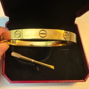 💎18k LUXURY MENS Screw Closure, Screw Cuff, Bracelet